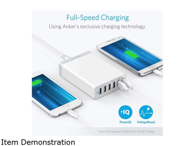 Anker 60W 6 Port USB Charging Station, PowerPort 6 Multi USB Wall Charger for iPhone, iPad, Galaxy, Note, LG, HTC, and More
