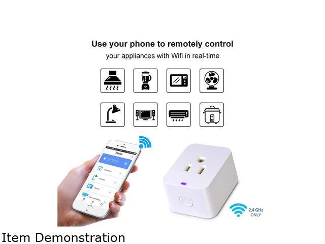 POWRUI Smart Plug, Mini WIFI Outlet Compatible With Amazon Alexa & Google Home,No Hub Required Timing Function Control Your Home,ETL certified, (4...