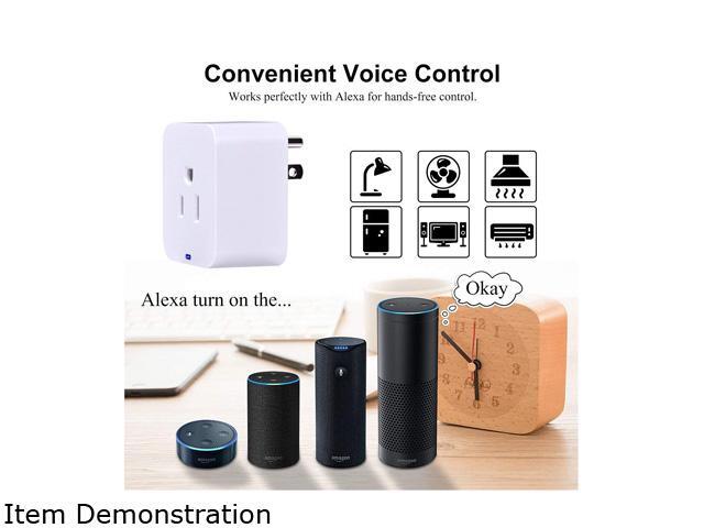 POWRUI Smart Plug, Mini WIFI Outlet Compatible With Amazon Alexa & Google Home,No Hub Required Timing Function Control Your Home,ETL certified, (4...