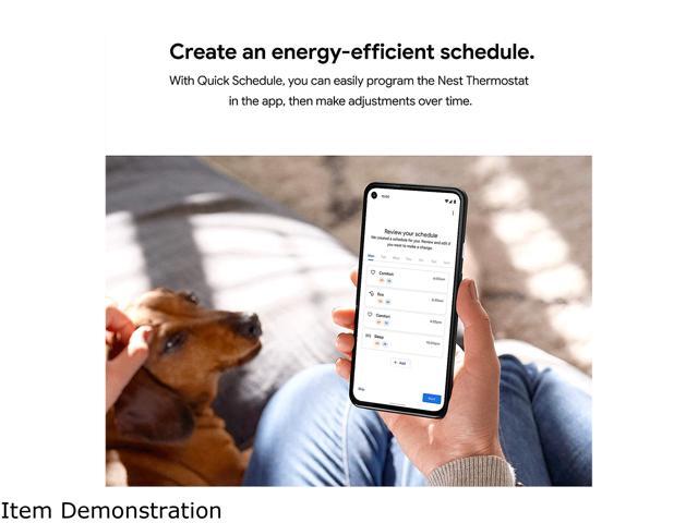 Google - Nest Smart Programmable Wifi Thermostat - Snow - image 3
