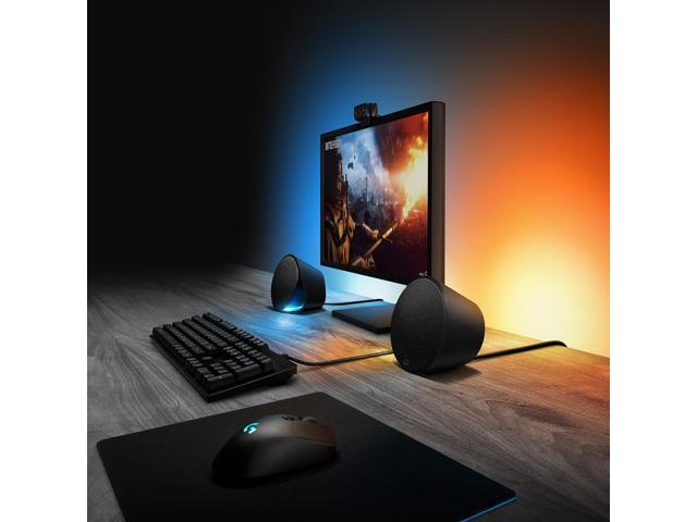 Logitech - G560 LIGHTSYNC 2.1 Bluetooth Gaming Speakers with Game Driven RGB Lighting (3-Piece) - Black - image 2