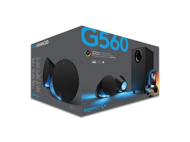 Logitech - G560 LIGHTSYNC 2.1 Bluetooth Gaming Speakers with Game Driven RGB Lighting (3-Piece) - Black - image 6