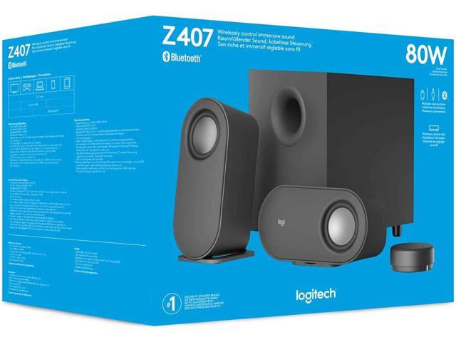 Logitech - Z407 2.1 Bluetooth Computer Speaker System with Wireless Control (3-Piece) - Black - image 3