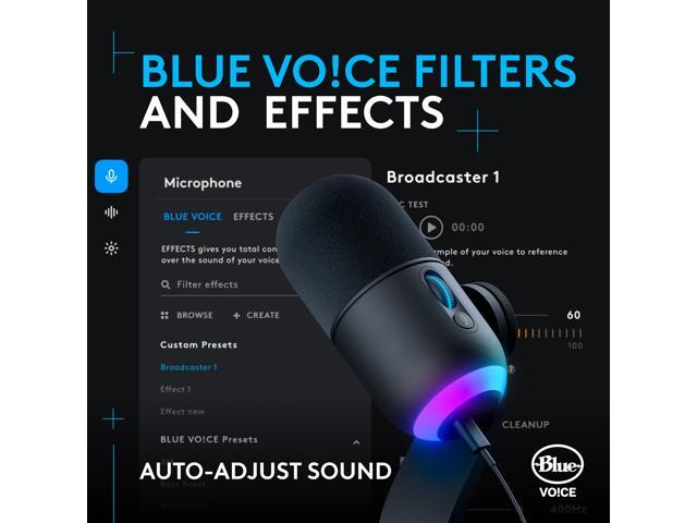Logitech G Yeti GX Dynamic RGB Gaming Microphone with LIGHTSYNC, USB Mic for Streaming, Supercardioid, USB Plug and Play for PC/Mac - Black