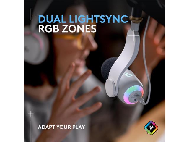 Logitech G Yeti GX Dynamic RGB Gaming Microphone with LIGHTSYNC, USB Mic for Streaming, Supercardioid, USB Plug and Play for PC/Mac - Off White