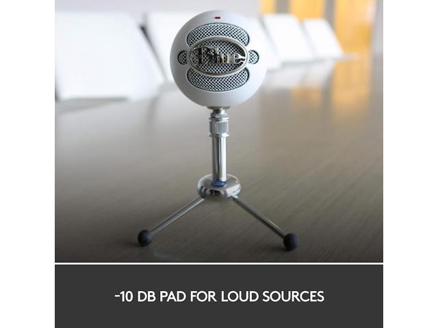 Blue Snowball USB Microphone for PC, Mac, Gaming, Recording, Streaming, Podcasting, Condenser Mic with Cardioid and Omnidirectional Pickup...