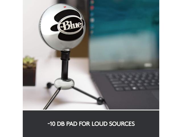 Blue Snowball USB Microphone for PC, Mac, Gaming, Recording, Streaming, Podcasting, Condenser Mic with Cardioid and Omnidirectional Pickup...