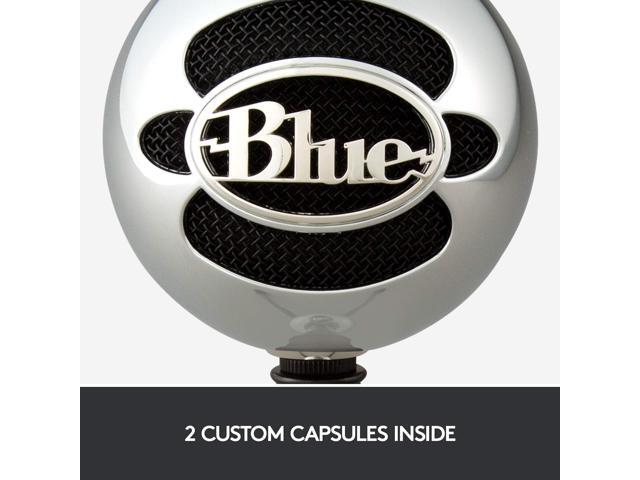 Blue Snowball USB Microphone for PC, Mac, Gaming, Recording, Streaming, Podcasting, Condenser Mic with Cardioid and Omnidirectional Pickup...