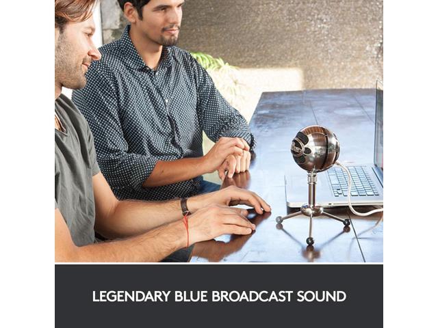 Blue Snowball USB Microphone for PC, Mac, Gaming, Recording, Streaming, Podcasting, Condenser Mic with Cardioid and Omnidirectional Pickup...