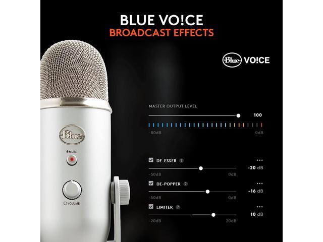 Blue Yeti USB Microphone for PC, Mac, Gaming, Recording, Streaming, Podcasting, Studio and Computer Condenser Mic with Blue VO!CE effects, 4 Pickup...