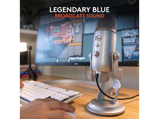 Blue Yeti USB Microphone for PC, Mac, Gaming, Recording, Streaming, Podcasting, Studio and Computer Condenser Mic with Blue VO!CE effects, 4 Pickup...