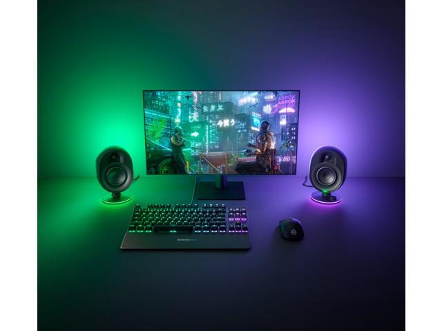 SteelSeries - Arena 7 2.1 Bluetooth Gaming Speakers with RGB Lighting (3 Piece) - Black - image 7