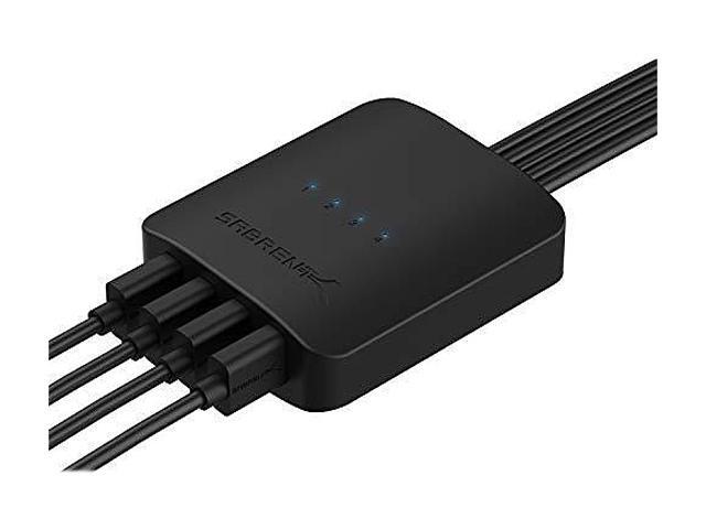 SABRENT USB 2.0 Sharing Switch up to 4 Computers and Peripherals LED Device Indicators (USB-USS4)