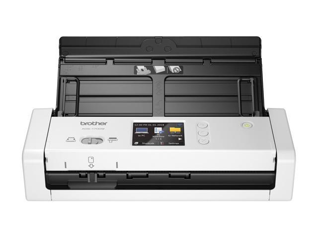 Brother ADS-1700W Wireless Compact Desktop Scanner - 48-bit Color - 25 ppm (Mono) - 25 ppm (Color) - Duplex Scanning - USB