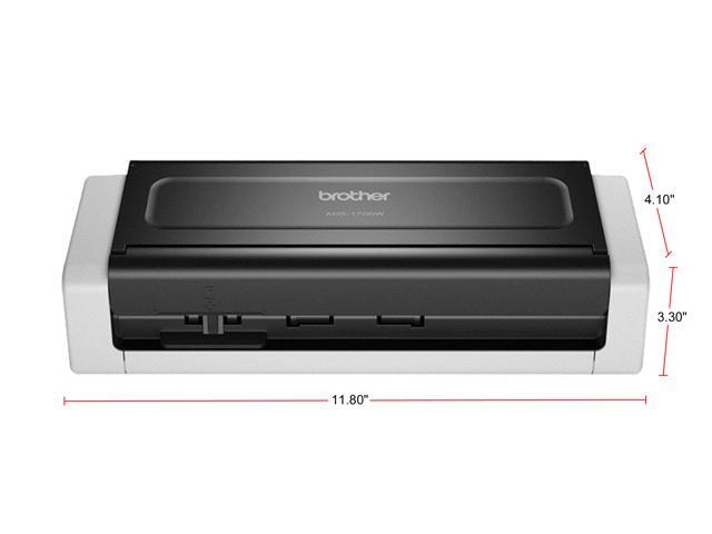 Brother ADS-1700W Wireless Compact Desktop Scanner - 48-bit Color - 25 ppm (Mono) - 25 ppm (Color) - Duplex Scanning - USB