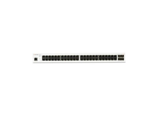 Fortinet FortiSwitch FS-248E-FPOE, Layer 2/3 FortiGate switch controller compatible PoE+ switch with 48 GE RJ45 + 4 SFP ports, 48 port PoE ...
