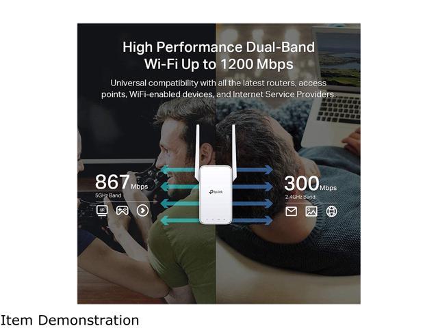TP-Link AC1200 WiFi Extender (RE315), Covers Up to 1500 Sq. ft and 25 Devices, 1200Mbps Dual Band WiFi Booster with External Antennas, WiFi...