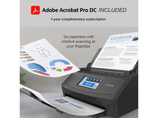 Ricoh / Fujitsu ScanSnap iX1600 Deluxe Color Duplex Document Scanner with Adobe Acrobat DC Pro 1 year complimentary subscription included (Value at...