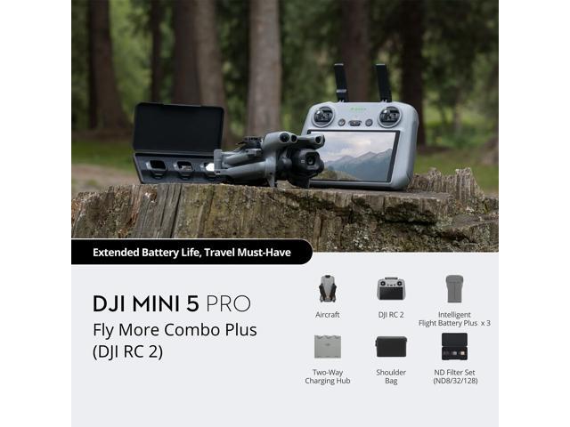 DJI - Mini 5 Pro Fly More Combo Plus (DJI RC2) - Black - image 4