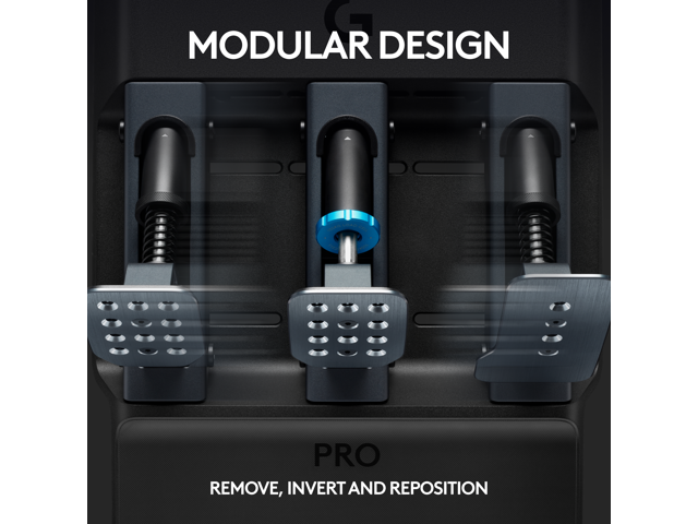 Logitech - PRO Racing Simulator Pedals with 100kg Load Cell Brake for Windows - Black - image 5