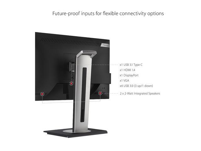 ViewSonic - VG2455-2K 24" IPS QHD Monitor (USB-C, HDMI, DisplayPort) - Black - image 7