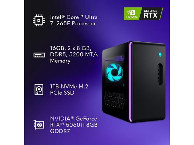 Alienware - Aurora Gaming Desktop - Intel Core Ultra 7 265F 2025 - 32GB Memory - NVIDIA GeForce RTX 5060 Ti 8GB - 1TB Storage - Black - image 11