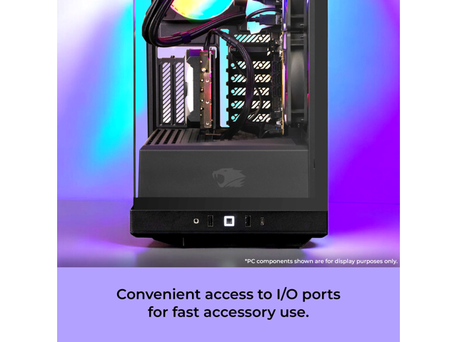 iBUYPOWER - Y40 PRO Gaming Desktop PC - AMD Ryzen 7 9800X3D, AMD Radeon RX 9070XT 16GB, 32GB DDR5 RGB,2TB NVMe - Black - image 4