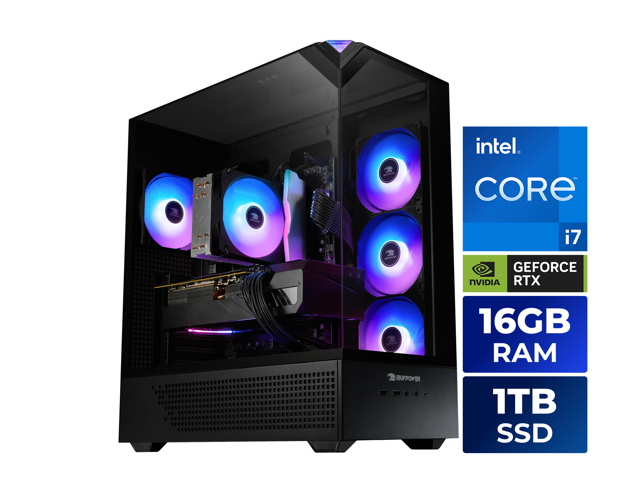 iBUYPOWER Element Gaming PC Desktop - Intel Core i7 14700F, NVIDIA GeForce RTX 5060 8GB, 16GB DDR5 RGB RAM, 1TB NVMe SSD
