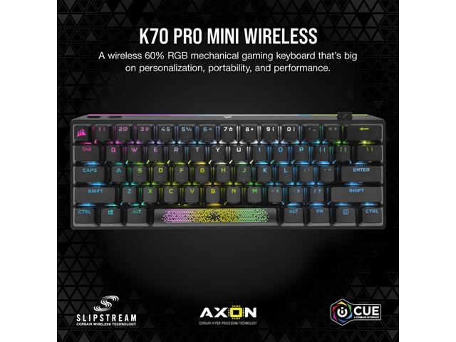 CORSAIR - K70 Pro Mini Wireless 60% RGB Mechanical Cherry MX SPEED Linear Switch Gaming Keyboard with swappable MX switches - Black - image 3