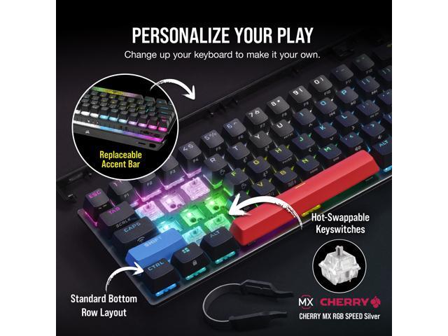 CORSAIR - K70 Pro Mini Wireless 60% RGB Mechanical Cherry MX SPEED Linear Switch Gaming Keyboard with swappable MX switches - Black - image 4