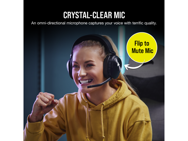 CORSAIR - HS Series HS55 Wireless Gaming Headset for PC, PS5, and Mobile - Carbon - image 7