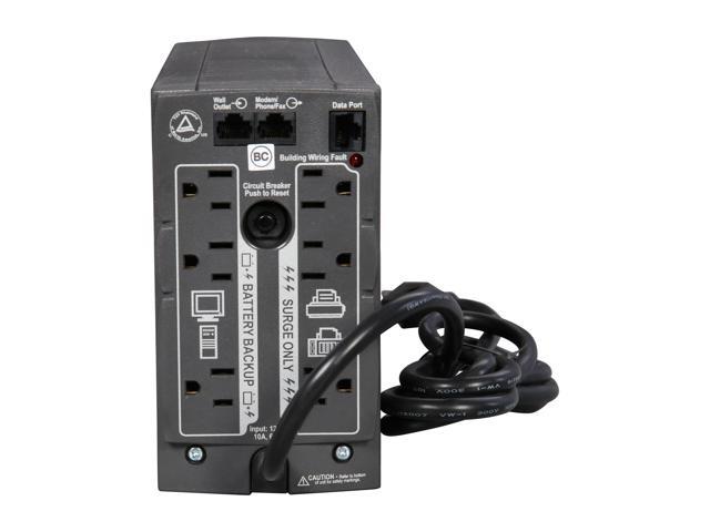 APC BK500BLK Back-UPS CS - UPS - External - Standby - AC 120 V - 300 Watt / 500 VA - Interfaces: 1 x modem - phone line - RJ-11, 1 x USB - 4 pin...