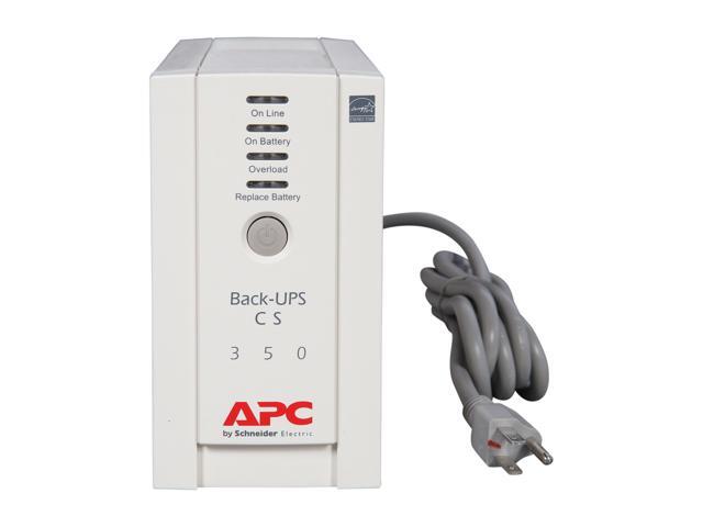 APC BK350 Back-UPS CS 350 - UPS - External - Standby - AC 120 V - 210 Watts / 350 VA - Interfaces: 1 x management - RS-232 - 9 pin D-Sub (DB-9),...