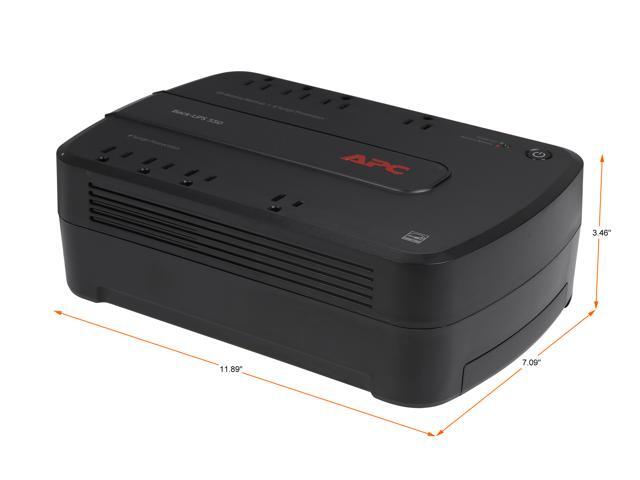 APC BE550G Back-UPS ES 550VA, 120V, 8 NEMA outlets (4 surge) - Tower - 1 Day Recharge - 3.30 Minute Stand-by - 120 V Input - 120 V AC Output -...