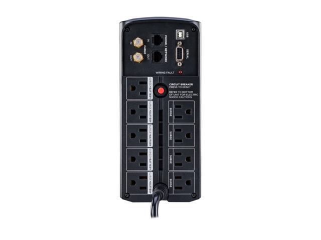 CyberPower CP1000AVRLCD Intelligent LCD UPS Battery Backup and Surge Protector, 1000VA/600W, 9 Outlets, AVR, Mini-Tower, UL Certified - image 5
