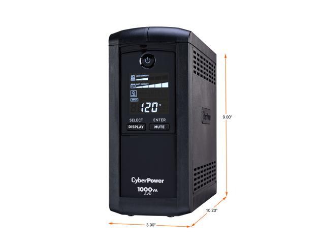 CyberPower CP1000AVRLCD Intelligent LCD UPS Battery Backup and Surge Protector, 1000VA/600W, 9 Outlets, AVR, Mini-Tower, UL Certified - image 4