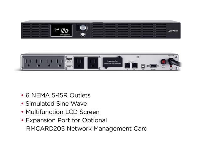 CyberPower OR700LCDRM1U Smart App LCD UPS Battery Backup and Surge Protector, 700VA/400W, 6 Outlets, AVR, 1U Rackmount, UL Certified - image 7