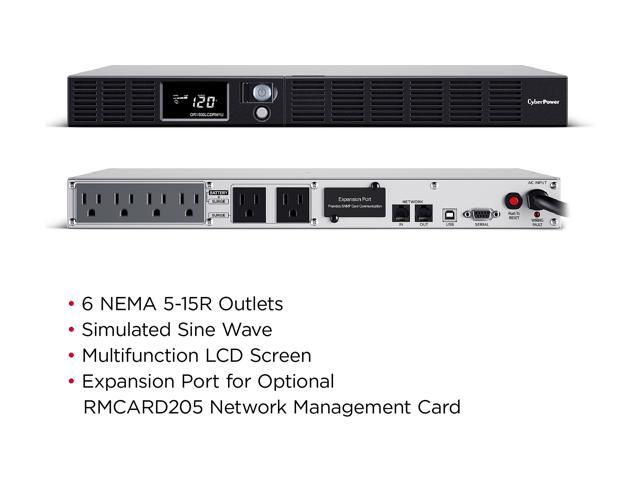 CyberPower Smart App LCD UPS Battery Backup and Surge Protector, 1500VA/900W, 6 Outlets, AVR, 1U Rackmount, UL Certified - image 7