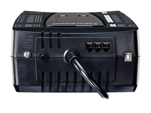 CyberPower AVRG900LCD Intelligent LCD UPS Systems - 900VA/480W, 120 VAC, NEMA 5-15P, Compact, 12 Outlets, LCD, PowerPanel