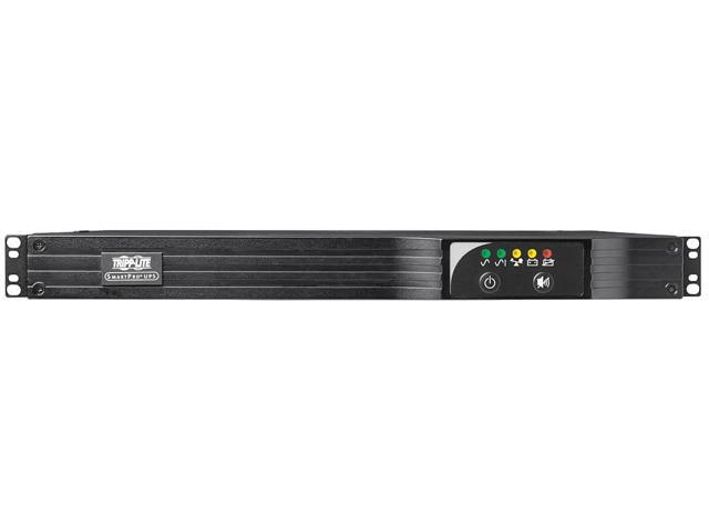Tripp Lite SMART500RT1U Series 500VA 300W 120V Line-Interactive UPS -6 NEMA 5-15R Outlets, USB, DB9, Network Card Option, 1U Rack/Tower - 1U...