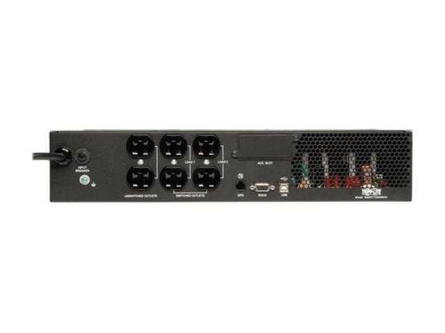 Tripp Lite SMART1000RM2U Series SmartPro 120V 1kVA 800W Line-Interactive Sine Wave UPS, 2U Rack/Tower, Network Card Options, LCD, USB, DB9, 6...