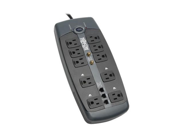 TRIPP LITE TLP1008TELTV 8 Feet 10 Outlets 3345 Joules 8 Feet Cord 10 Outlets 3345 Joules Protect It! Surge Suppressor