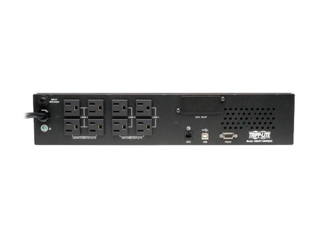 Tripp Lite SMART1500RM2U series SmartPro 1500VA 1350W 120V Line-Interactive Sine Wave UPS - 8 Outlets, Network Card Option, LCD, USB, DB9, 2U...