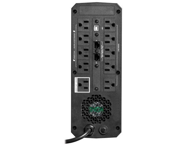 Eaton Tripp Lite Series 1500VA 900W 120V Pure Sine Wave Gaming UPS Battery Backup - LCD, AVR, RGB LEDs, USB Charging, Power Saving - Tower - AVR -...