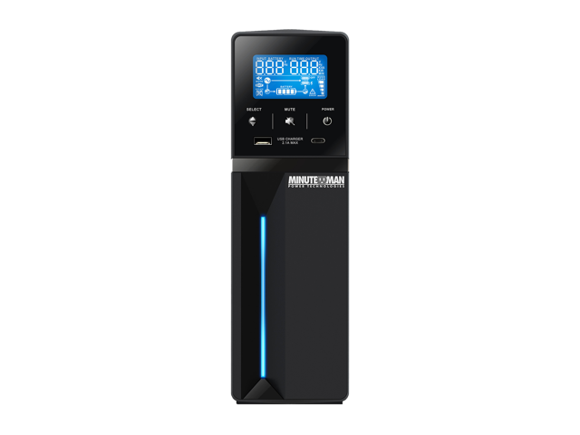 Minuteman ETR1350LGU 1350VA/810 Watts, 120 VAC, (5) NEMA 5-15 On-battery receptacles, (5) NEMA 5-15 Surge-only receptacles, 6-foot power cord with.
