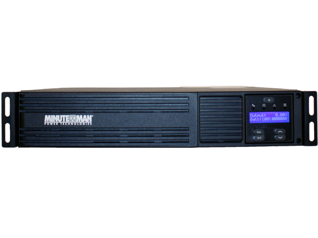 Minuteman EXR2000RT2UNC UPS AVR 2kVA/1800W 2U Rack/Wall/Twr Ext Run LCD w/ SNMP-NV6 card