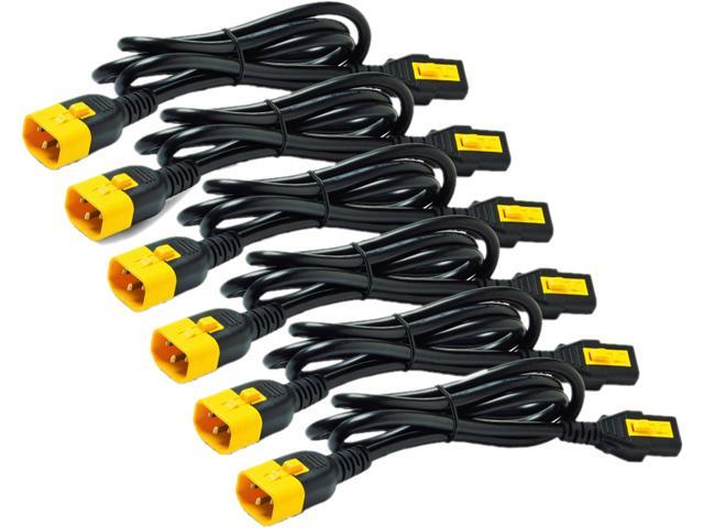 APC AP8702S-WW Power Cord Kit (6 ea), Locking, C13 to C14, 0.6m