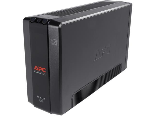 APC BX1000M Back-UPS 1000, Compact Tower, 1000VA, 120V, AVR, LCD, 8 NEMA outlets (4 surge) - Tower - AVR - 12 Hour Recharge - 4.30 Minute Stand-by...