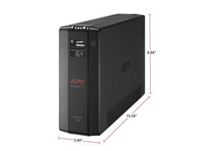 APC Back UPS 1500, Compact Tower, 1500VA, 120V, AVR, LCD, 10 NEMA outlets (5 surge) - image 3