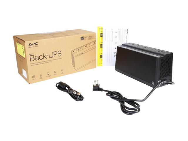 APC - Back-UPS 600VA, 120V, 1 USB charging port, 7 NEMA outlets (2 surge) - Black - image 9